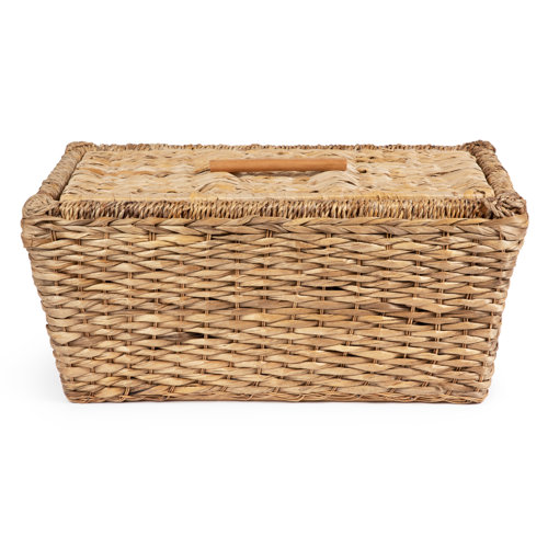 Bayou Breeze Wicker Toy Chest Rattan Basket with Lid Wayfair